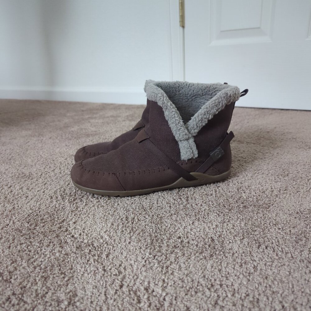 Xero Shoes Ashland Brown Womens Size 10.5 Pull On Faux Fur Barefoot Boots